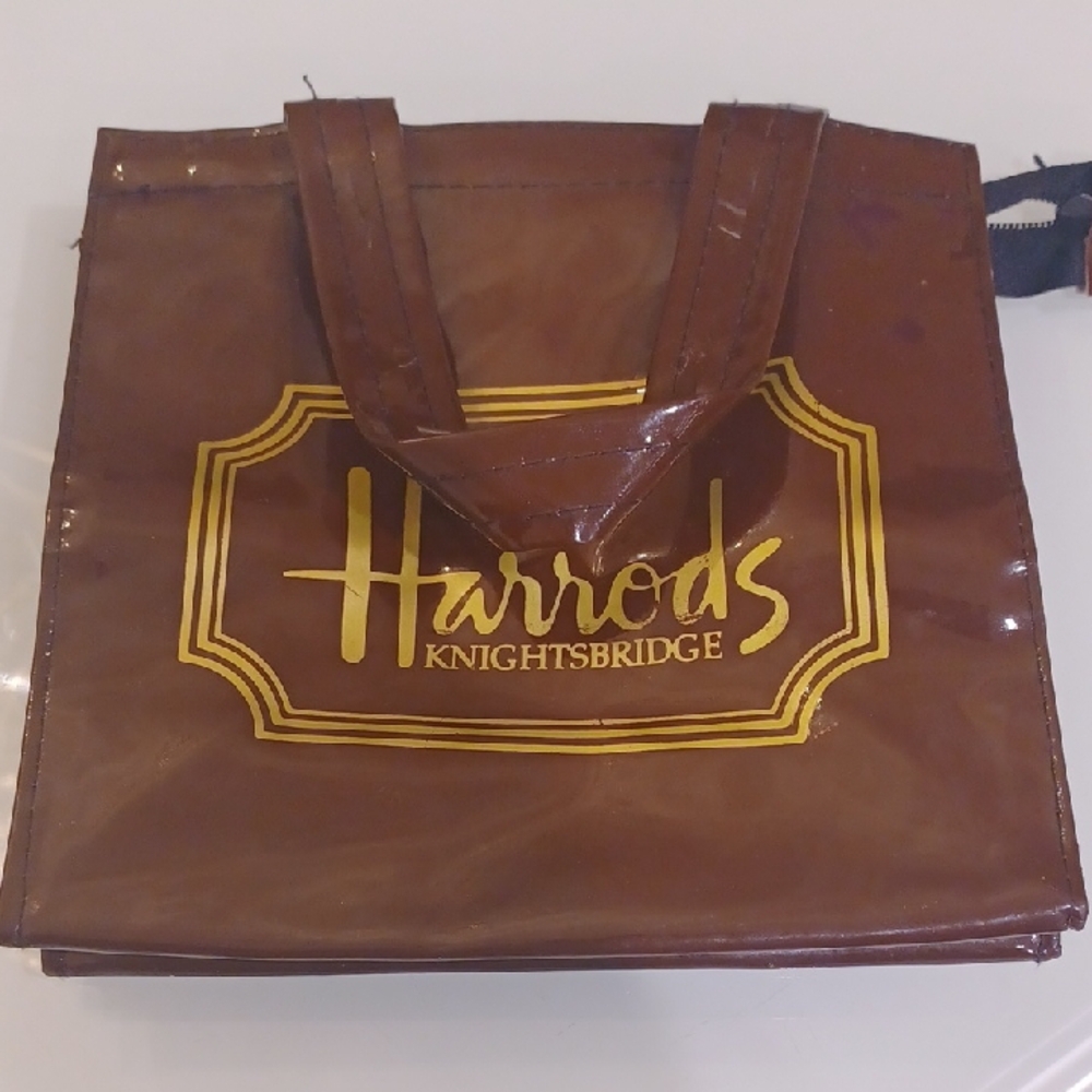 Harrods Brown Patent Bag